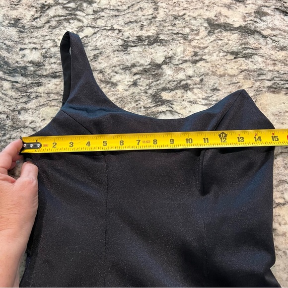 Betsey Johnson Little Black Dress One Shoulder Bodycon Minidress Holiday Party M - Picture 3 of 6